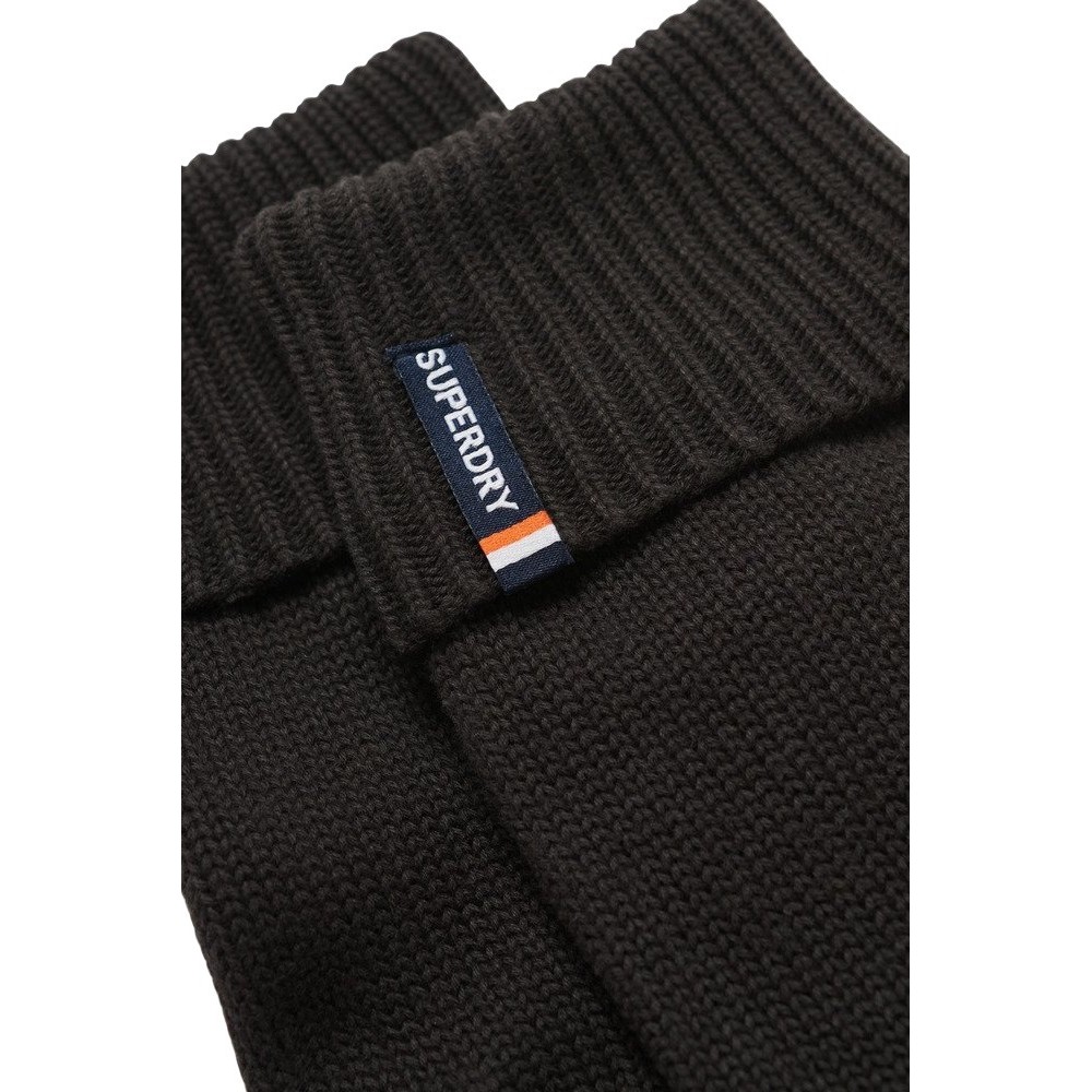 SUPERDRY D3 SDNA ESSENTIAL LOGO KNITTED GLOVES ΓΑΝΤΙΑ ΑΝΔΡΙΚΑ BLACK