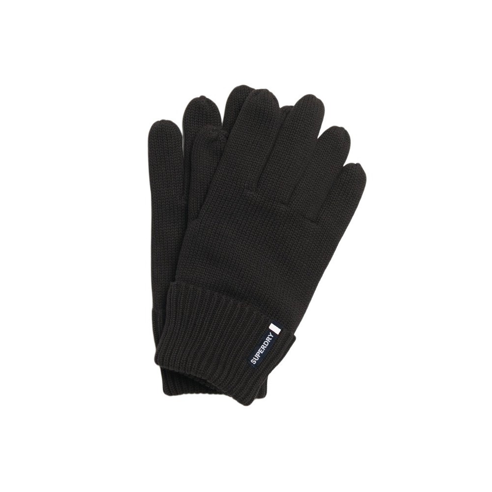 SUPERDRY D3 SDNA ESSENTIAL LOGO KNITTED GLOVES ΓΑΝΤΙΑ ΑΝΔΡΙΚΑ BLACK