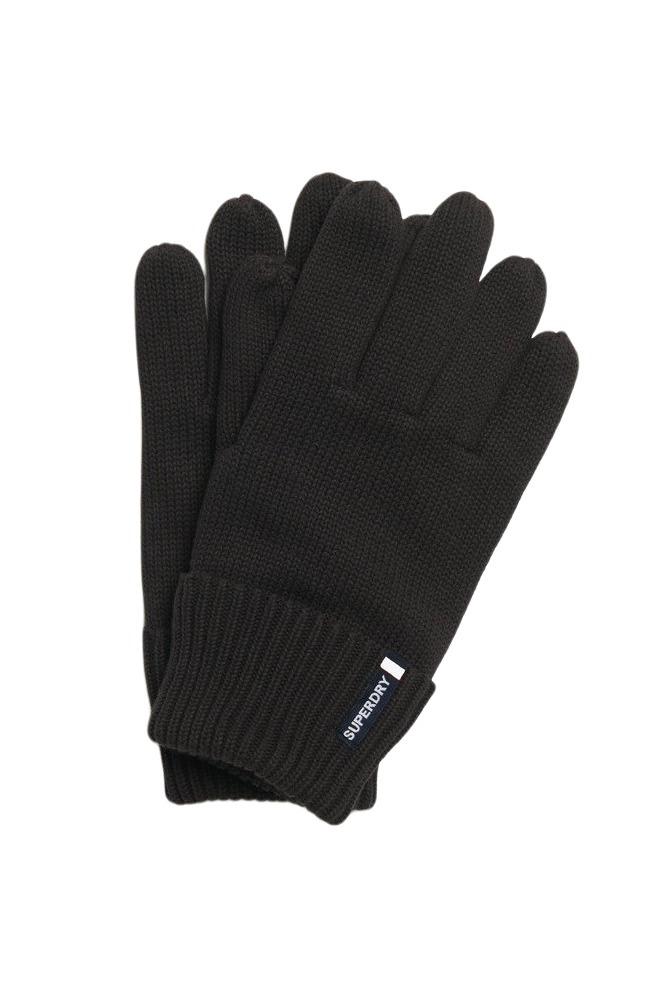 SUPERDRY D3 SDNA ESSENTIAL LOGO KNITTED GLOVES ΓΑΝΤΙΑ ΑΝΔΡΙΚΑ BLACK