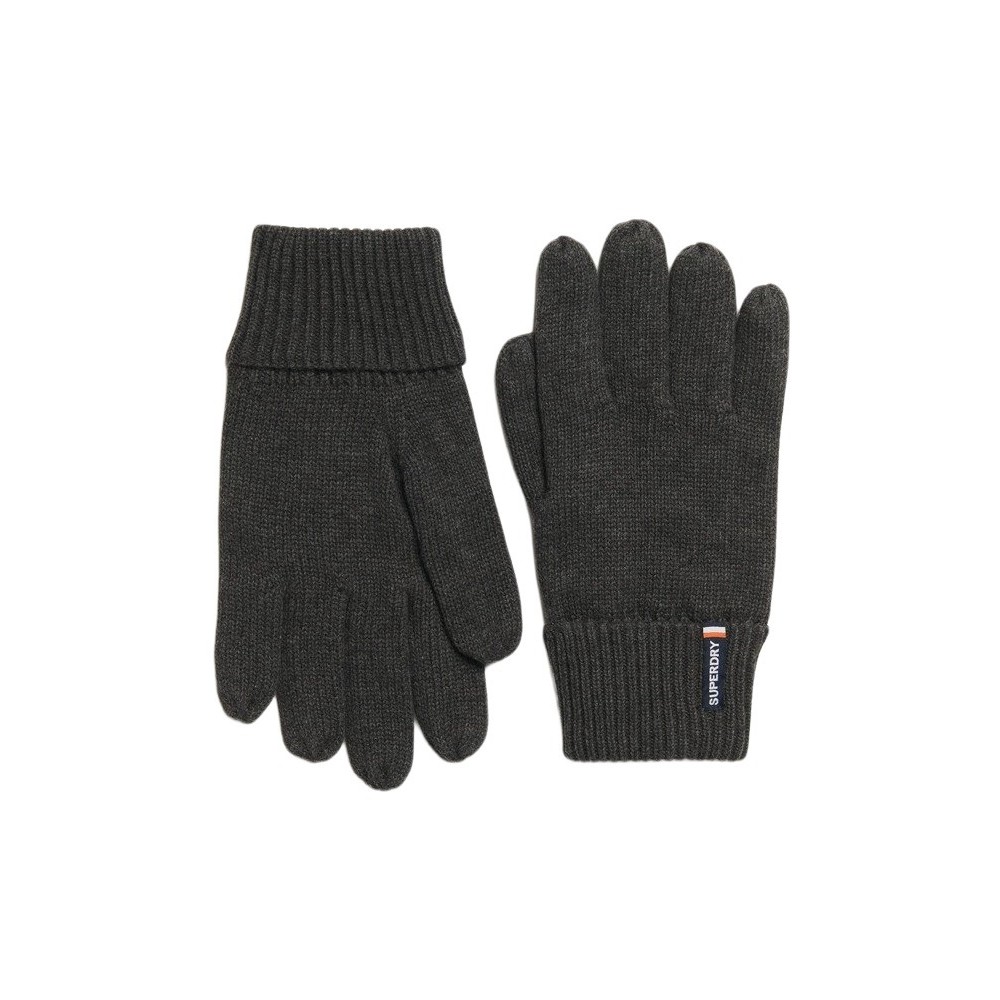 SUPERDRY D3 SDNA ESSENTIAL LOGO KNITTED GLOVES ΓΑΝΤΙΑ ΑΝΔΡΙΚΑ GREY