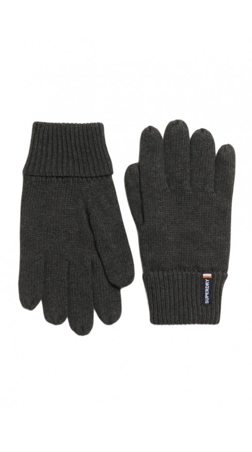 SUPERDRY D3 SDNA ESSENTIAL LOGO KNITTED GLOVES ΓΑΝΤΙΑ ΑΝΔΡΙΚΑ GREY