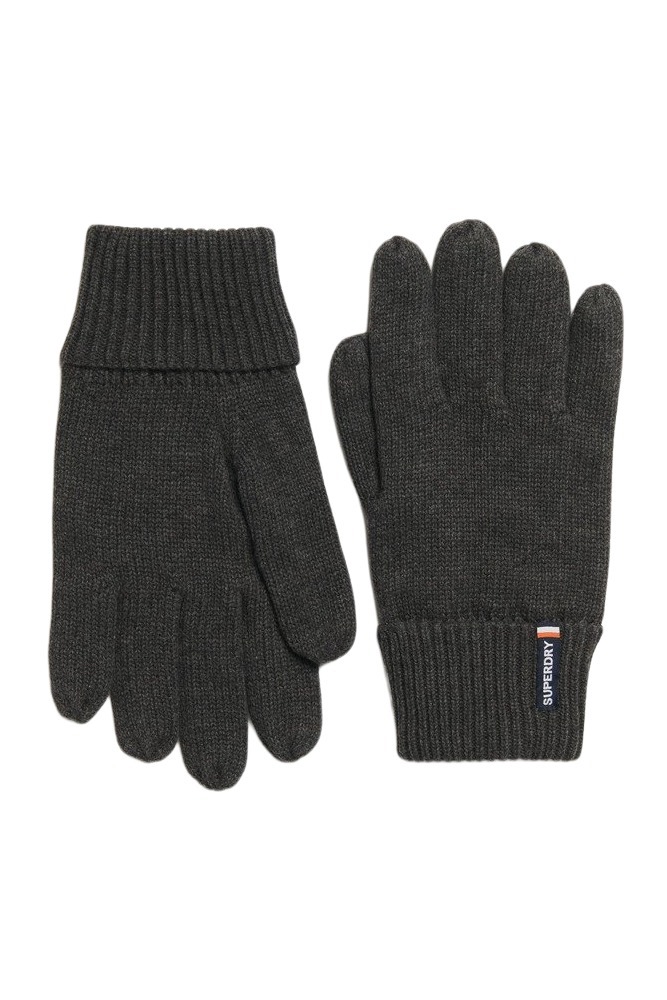 SUPERDRY D3 SDNA ESSENTIAL LOGO KNITTED GLOVES ΓΑΝΤΙΑ ΑΝΔΡΙΚΑ GREY