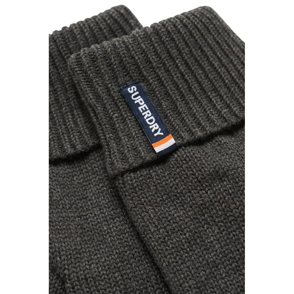 SUPERDRY D3 SDNA ESSENTIAL LOGO KNITTED GLOVES ΓΑΝΤΙΑ ΑΝΔΡΙΚΑ GREY