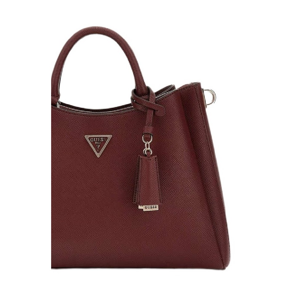 GUESS ECO GLORIANA GFRIEND SATCHEL ΤΣΑΝΤΑ ΓΥΝΑΙΚΕΙΑ BURGUNDY