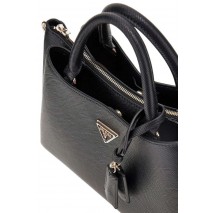 GUESS ECO GLORIANA GFRIEND SATCHEL ΤΣΑΝΤΑ ΓΥΝΑΙΚΕΙΑ BLACK