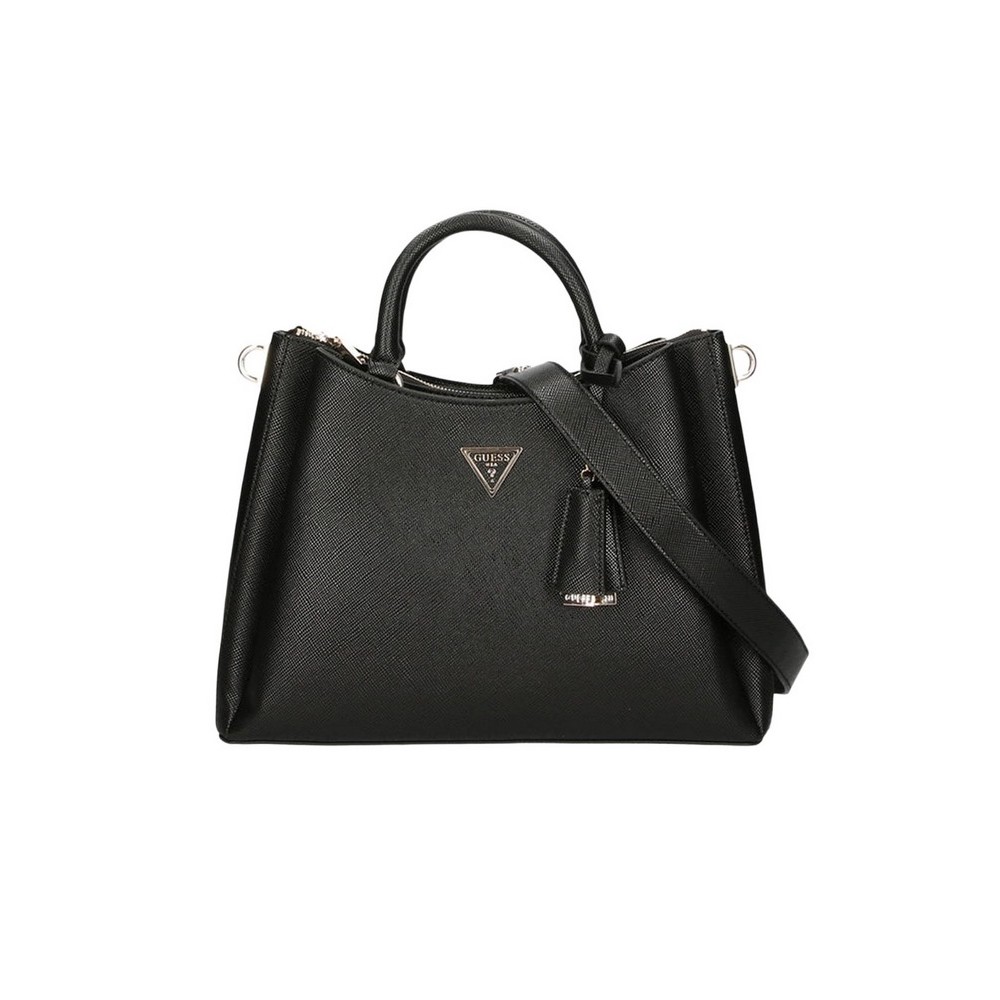 GUESS ECO GLORIANA GFRIEND SATCHEL ΤΣΑΝΤΑ ΓΥΝΑΙΚΕΙΑ BLACK