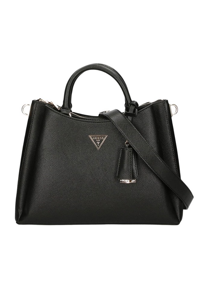 GUESS ECO GLORIANA GFRIEND SATCHEL ΤΣΑΝΤΑ ΓΥΝΑΙΚΕΙΑ BLACK