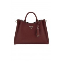 GUESS ECO GLORIANA GFRIEND SATCHEL ΤΣΑΝΤΑ ΓΥΝΑΙΚΕΙΑ BURGUNDY