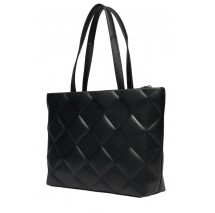 CALVIN KLEIN DIAMOND QUILT MEDIUM SHOPPER ΤΣΑΝΤΑ ΓΥΝΑΙΚΕΙΑ BLACK