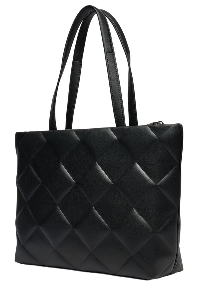 CALVIN KLEIN DIAMOND QUILT MEDIUM SHOPPER ΤΣΑΝΤΑ ΓΥΝΑΙΚΕΙΑ BLACK