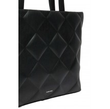 CALVIN KLEIN DIAMOND QUILT MEDIUM SHOPPER ΤΣΑΝΤΑ ΓΥΝΑΙΚΕΙΑ BLACK