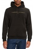 TOMMY JEANS  REG LINEAR GOLD HOOD EXT ΦΟΥΤΕΡ ΑΝΔΡΙΚΟ BLACK