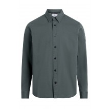 CALVIN KLEIN JEANS MONOLOGO BADGE RELAXED SHIRT ΠΟΥΚΑΜΙΣΟ ΑΝΔΡΙΚΟ ENDLESS GREY