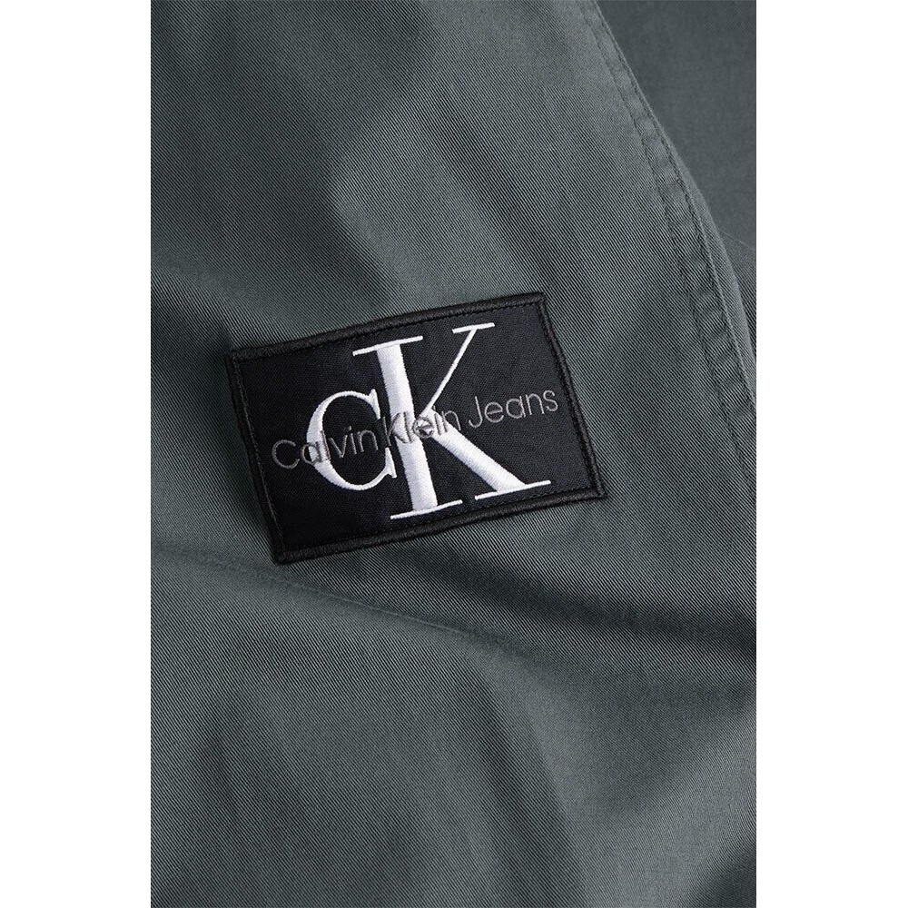 CALVIN KLEIN JEANS MONOLOGO BADGE RELAXED SHIRT ΠΟΥΚΑΜΙΣΟ ΑΝΔΡΙΚΟ ENDLESS GREY