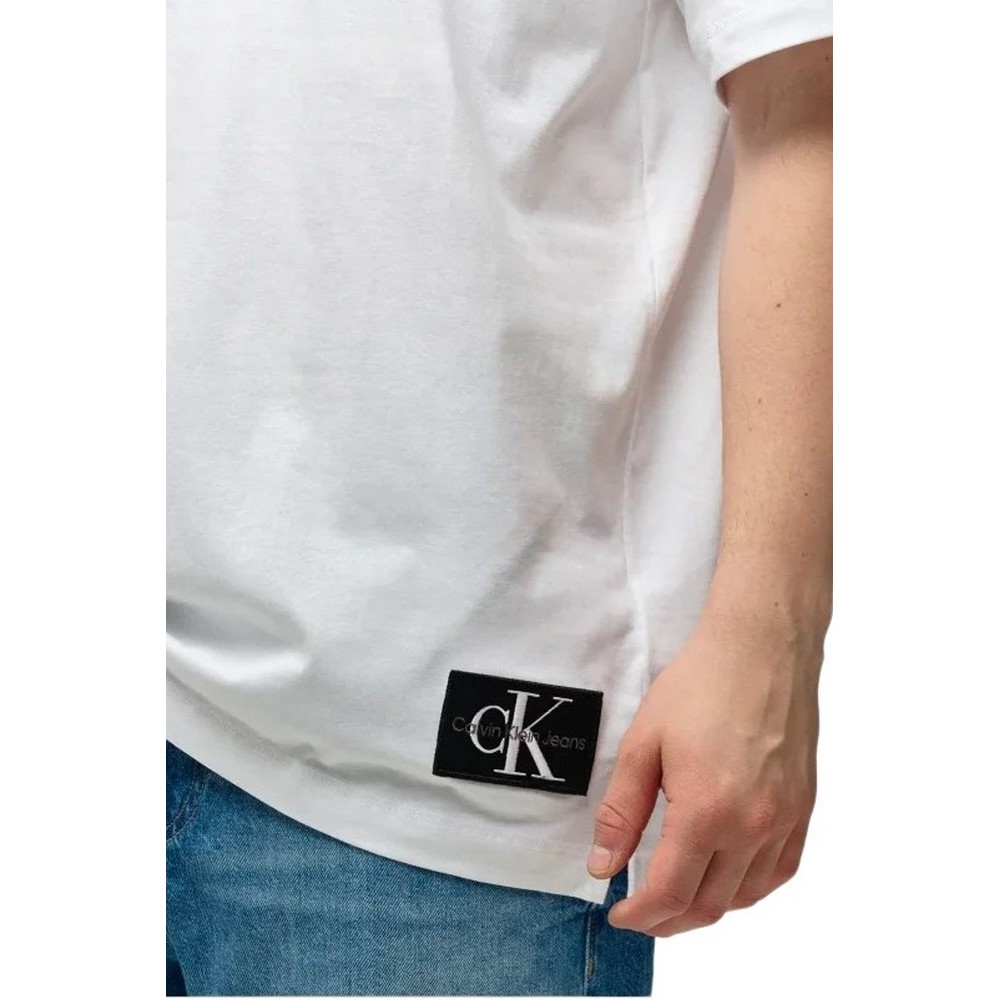 CALVIN KLEIN JEANS BADGE RELAXED T-SHIRT ΜΠΛΟΥΖΑ ΑΝΔΡΙΚΗ BRIGHT WHITE