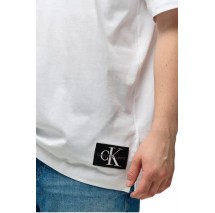 CALVIN KLEIN JEANS BADGE RELAXED T-SHIRT ΜΠΛΟΥΖΑ ΑΝΔΡΙΚΗ BRIGHT WHITE