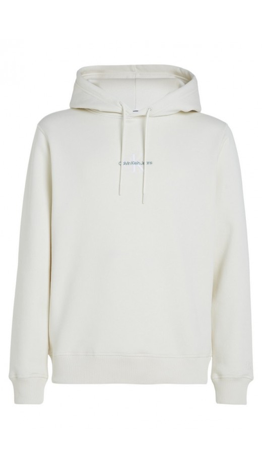 CALVIN KLEIN JEANS MONOLOGO HOODIE ΜΠΛΟΥΖΑ ΦΟΥΤΕΡ ΑΝΔΡΙΚΟ IVORY