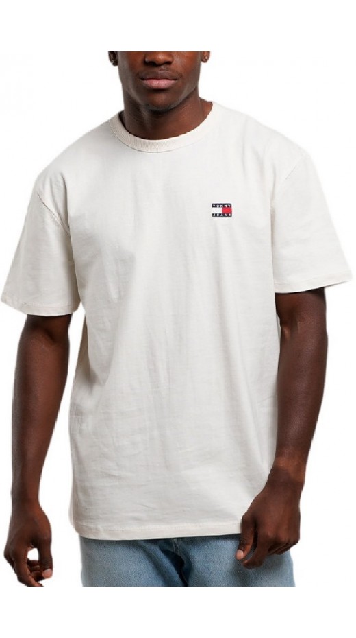 TOMMY HILFIGER REG LGTWEIGHT BADGE TEE T-SHIRT ΜΠΛΟΥΖΑ ΑΝΔΡΙΚΗ WHITE