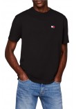 TOMMY HILFIGER REG LGTWEIGHT BADGE TEE T-SHIRT ΜΠΛΟΥΖΑ ΑΝΔΡΙΚΗ BLACK