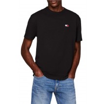 TOMMY HILFIGER REG LGTWEIGHT BADGE TEE T-SHIRT ΜΠΛΟΥΖΑ ΑΝΔΡΙΚΗ BLACK