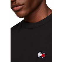 TOMMY HILFIGER REG LGTWEIGHT BADGE TEE T-SHIRT ΜΠΛΟΥΖΑ ΑΝΔΡΙΚΗ BLACK