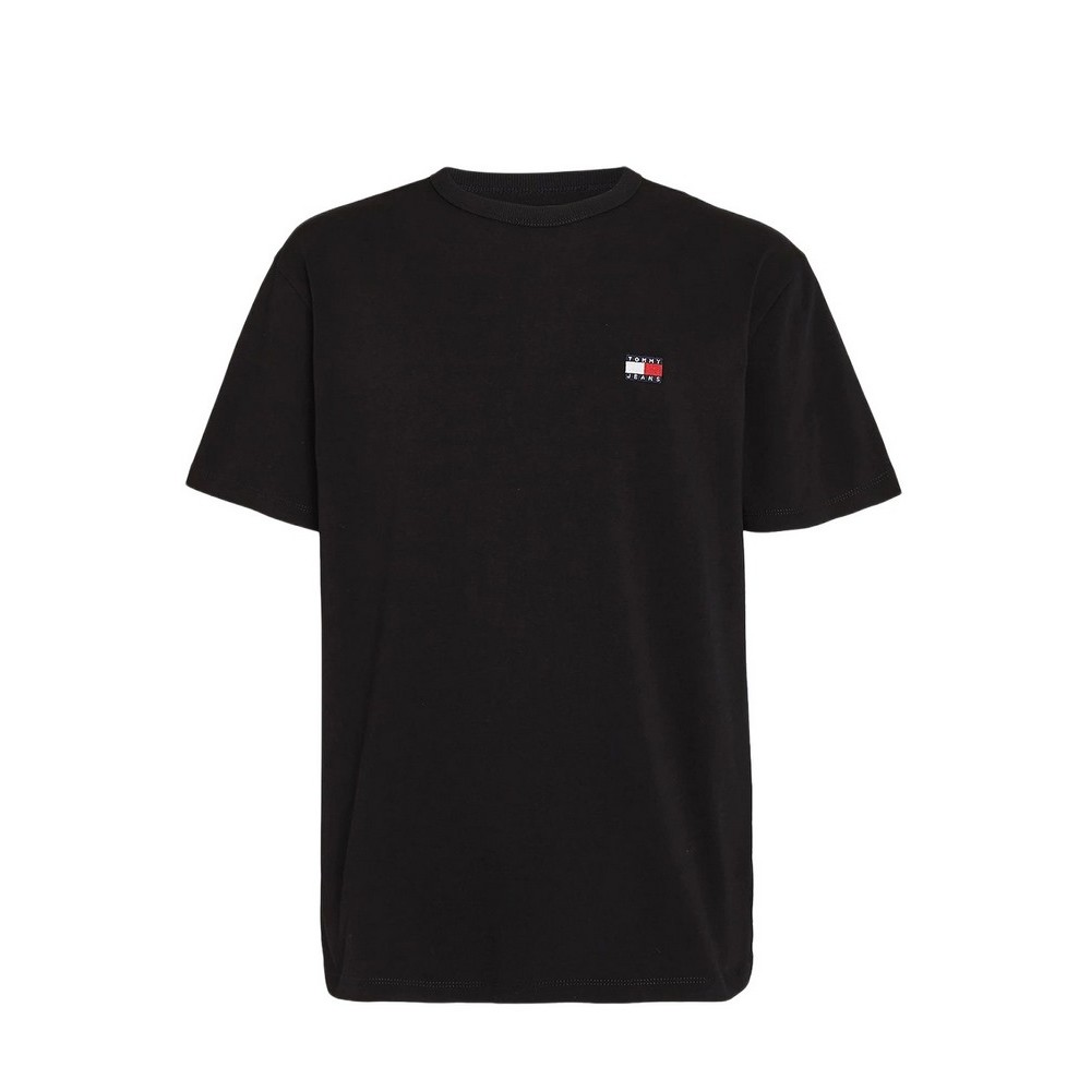 TOMMY HILFIGER REG LGTWEIGHT BADGE TEE T-SHIRT ΜΠΛΟΥΖΑ ΑΝΔΡΙΚΗ BLACK