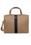 TOMMY HILFIGER LEGACY SATCHEL ΤΣΑΝΤΑ ΓΥΝΑΙΚΕΙΑ BEIGE