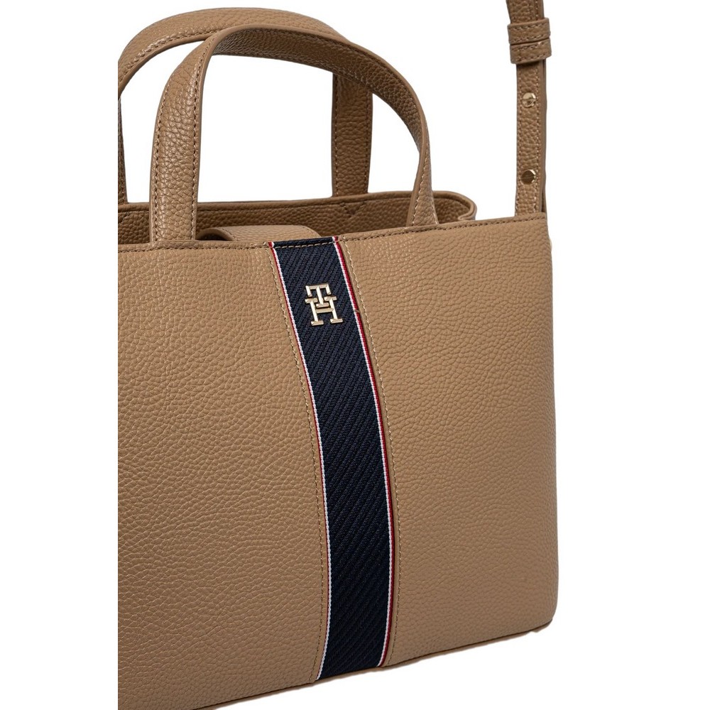 TOMMY HILFIGER LEGACY SATCHEL ΤΣΑΝΤΑ ΓΥΝΑΙΚΕΙΑ BEIGE