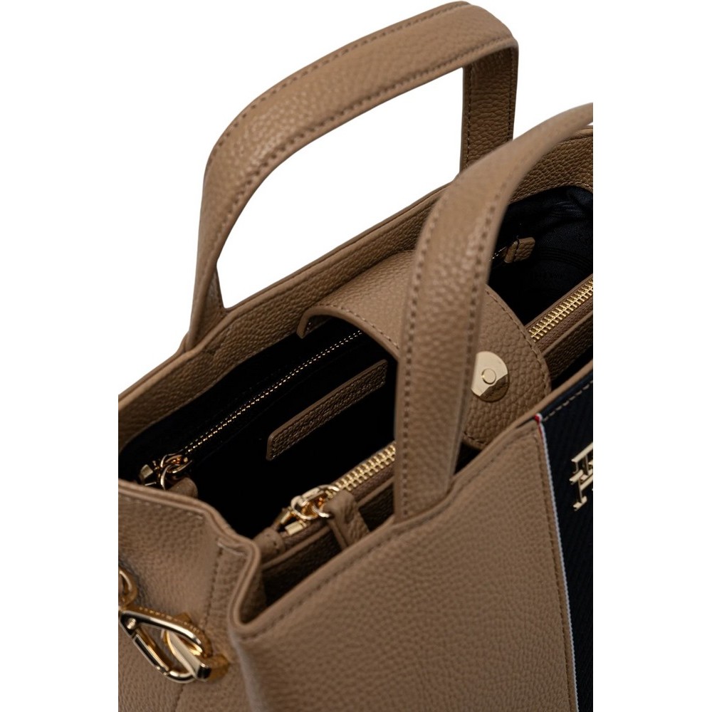 TOMMY HILFIGER LEGACY SATCHEL ΤΣΑΝΤΑ ΓΥΝΑΙΚΕΙΑ BEIGE