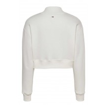 TOMMY JEANS CROP RWB TOMMY HOODIE ΦΟΥΤΕΡ ΜΠΛΟΥΖΑ ΓΥΝΑΙΚΕΙΑ WHITE