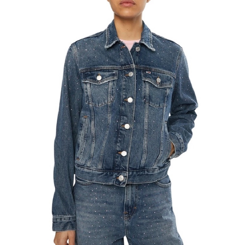 TOMMY JEANS CLASSIC TRUCKER JACKET ΜΠΟΥΦΑΝ ΓΥΝΑΙΚΕΙΟ BLUΕ DENIM