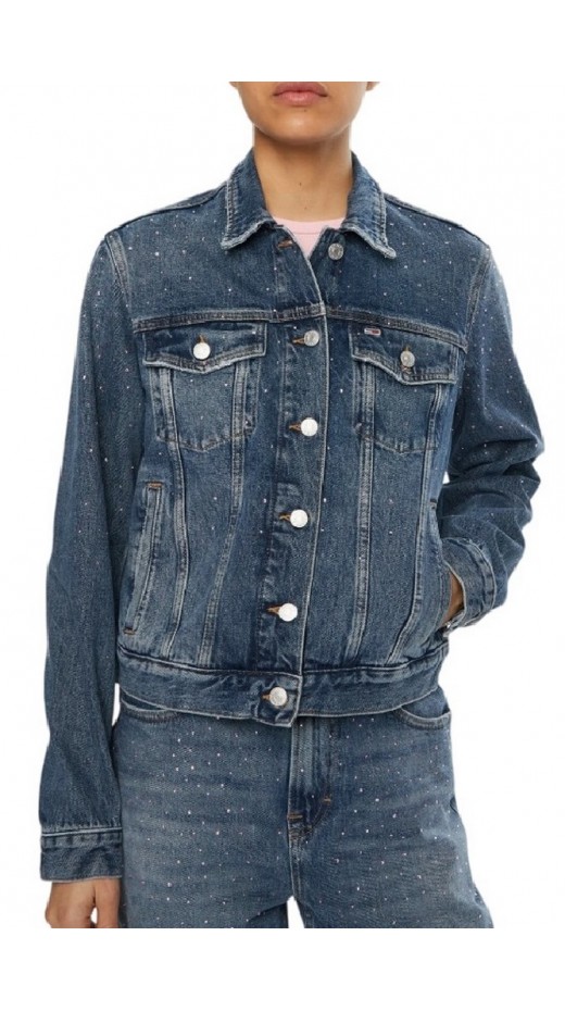 TOMMY JEANS CLASSIC TRUCKER JACKET ΜΠΟΥΦΑΝ ΓΥΝΑΙΚΕΙΟ BLUΕ DENIM