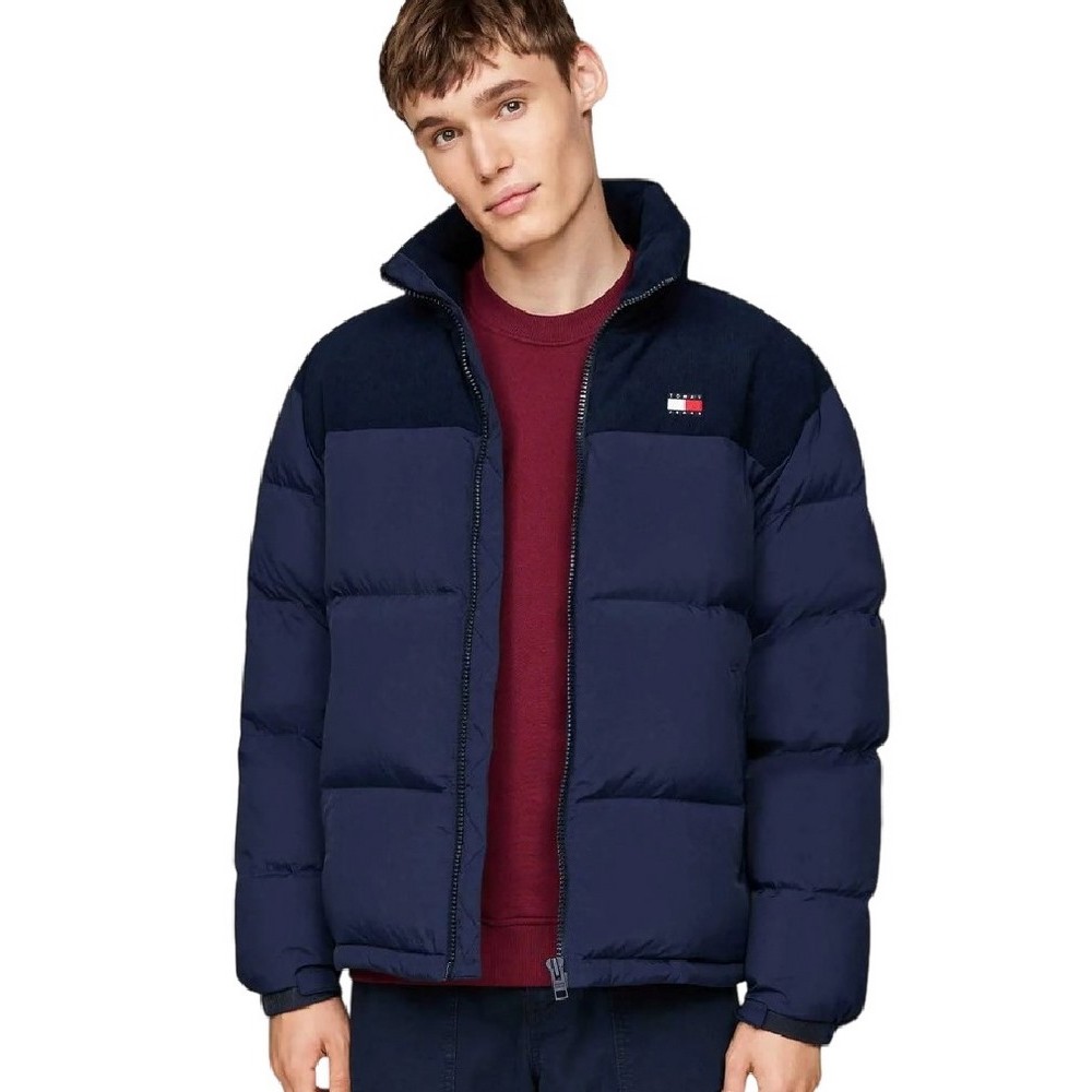 TOMMY JEANS CORD MIX ALASKA PUFFER ΜΠΟΥΦΑΝ ΑΝΔΡΙΚΟ DARK NAVY