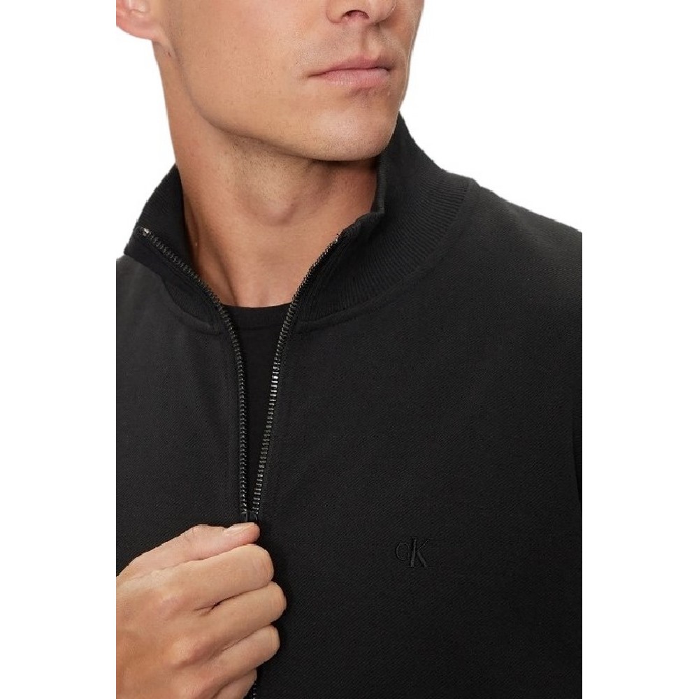 CALVIN KLEIN JEANS TEXTURED HWK TRACK JACKET ΖΑΚΕΤΑ ΑΝΔΡΙΚΗ BLACK