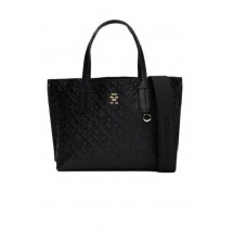 TOMMY HILFIGER DISTINCT SMALL TOTE MONO ΤΣΑΝΤΑ ΓΥΝΑΙΚΕΙΑ BLACK