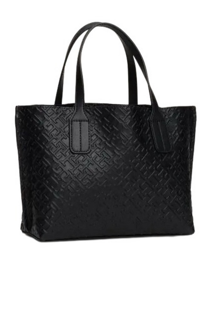 TOMMY HILFIGER DISTINCT SMALL TOTE MONO ΤΣΑΝΤΑ ΓΥΝΑΙΚΕΙΑ BLACK