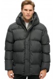 SUPERDRY D2 SDCD HOODED 5 BAFFLE SPORTS PUFFER ΜΠΟΥΦΑΝ ΑΝΔΡΙΚΟ EBONY