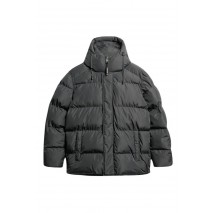 SUPERDRY D2 SDCD HOODED 5 BAFFLE SPORTS PUFFER ΜΠΟΥΦΑΝ ΑΝΔΡΙΚΟ EBONY