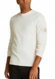 CALVIN KLEIN JEANS WAFFLE LS TEE ΜΠΛΟΥΖΑ ΑΝΔΡΙΚΗ IVORY