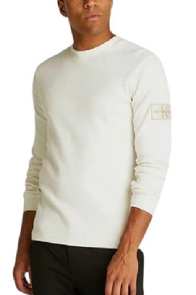 CALVIN KLEIN JEANS WAFFLE LS TEE ΜΠΛΟΥΖΑ ΑΝΔΡΙΚΗ IVORY