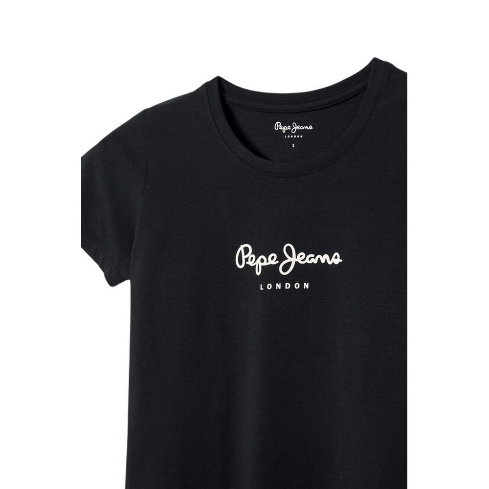 PEPE JEANS LONDON DROP 2 NEW VIRGINIA T-SHIRT ΜΠΛΟΥΖΑ ΓΥΝΑΙΚΕΙΑ BLACK