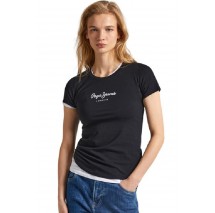 PEPE JEANS LONDON DROP 2 NEW VIRGINIA T-SHIRT ΜΠΛΟΥΖΑ ΓΥΝΑΙΚΕΙΑ BLACK