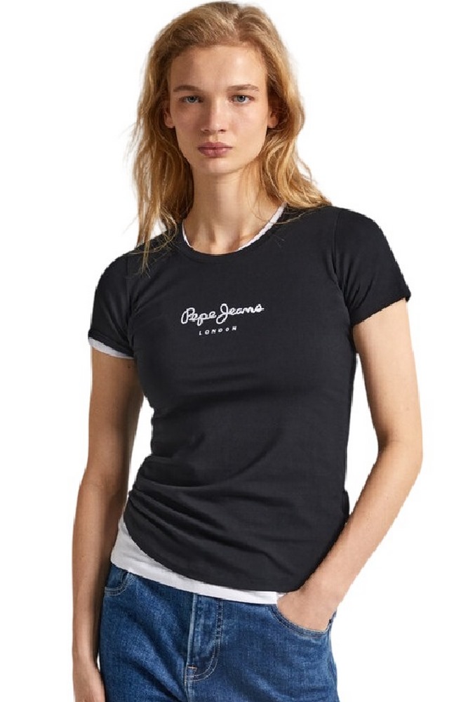 PEPE JEANS LONDON DROP 2 NEW VIRGINIA T-SHIRT ΜΠΛΟΥΖΑ ΓΥΝΑΙΚΕΙΑ BLACK