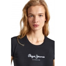 PEPE JEANS LONDON DROP 2 NEW VIRGINIA T-SHIRT ΜΠΛΟΥΖΑ ΓΥΝΑΙΚΕΙΑ BLACK