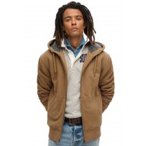 SUPERDRY D2 OVIN BORG LINED ZIPHOOD ΖΑΚΕΤΑ ΦΟΥΤΕΡ ΑΝΔΡΙΚΗ BROWN