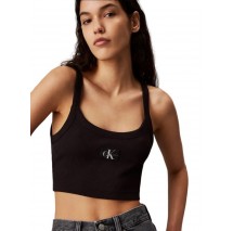 CALVIN KLEIN JEANS WOVEN LABEL RIB BRALETTE ΤΟΠ ΓΥΝΑΙΚΕΙΟ BLACK