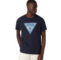 GUESS TRIANGLE PATCH T-SHIRT ΜΠΛΟΥΖΑ ΑΝΔΡΙΚΗ NAVY