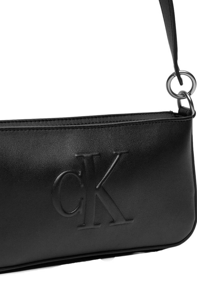 CALVIN KLEIN JEANS SCULPTED SHOULDER POUCH25 DEBOSS ΤΣΑΝΤΑ ΓΥΝΑΙΚΕΙΑ BLACK