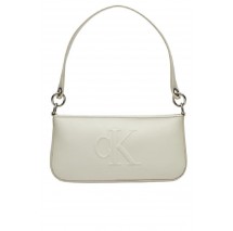 CALVIN KLEIN JEANS SCULPTED SHOULDER POUCH25 DEBOSS ΤΣΑΝΤΑ ΓΥΝΑΙΚΕΙΑ ECRU