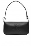 CALVIN KLEIN JEANS SCULPTED SHOULDER POUCH25 DEBOSS ΤΣΑΝΤΑ ΓΥΝΑΙΚΕΙΑ BLACK